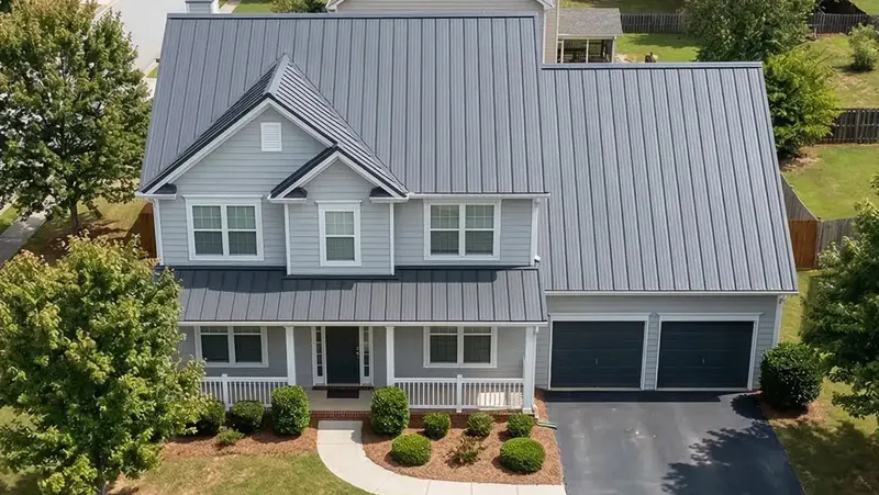 Standing seam metal roof on a residential home in Canton, GA