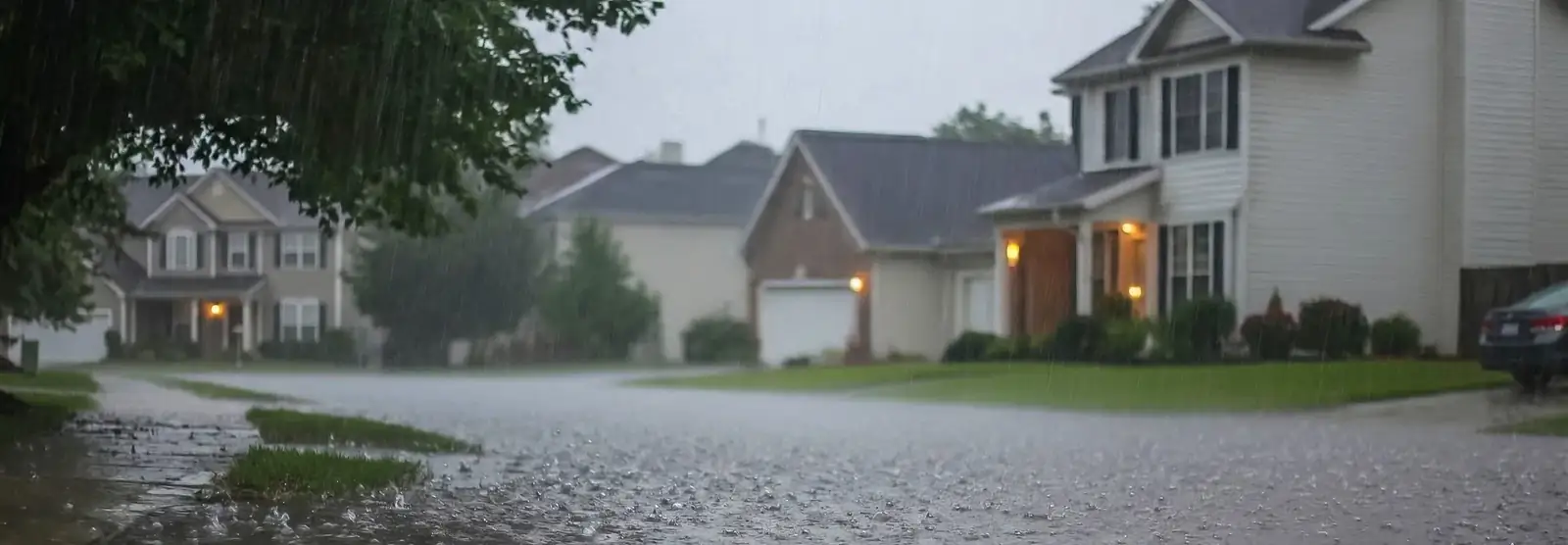 Storm clouds over Canton, Georgia neighborhood